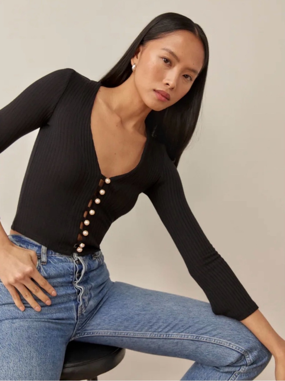 Reformation top button up
